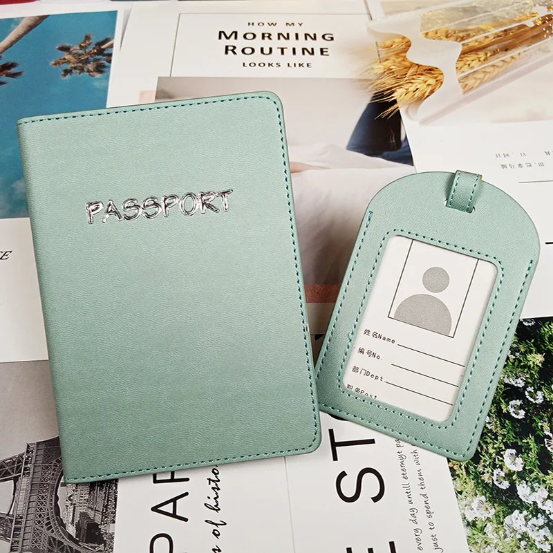 

blank luggage tags sublimation custom family cover case card holder women travel wallet pu leather passport holder, Various colors available