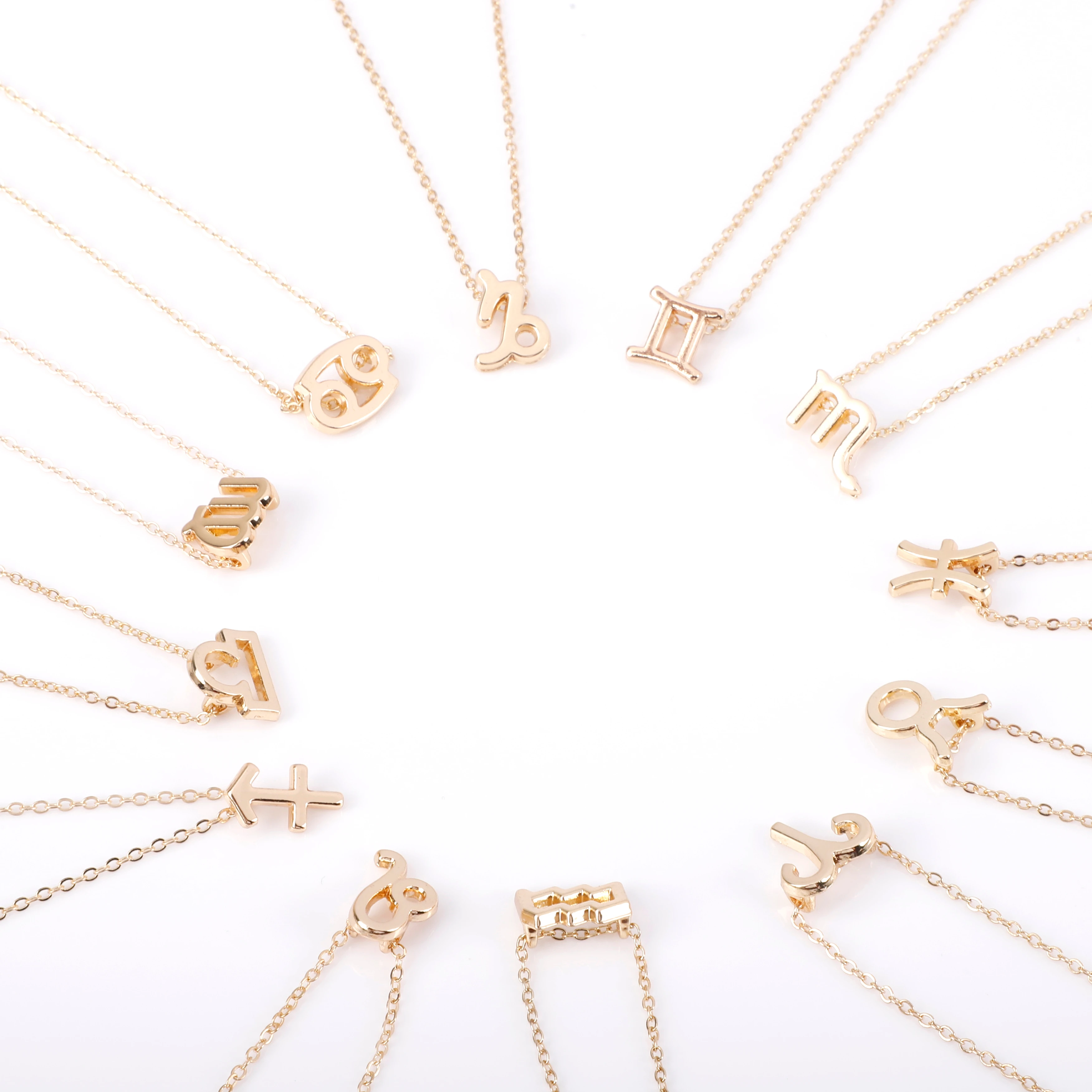 

zodiac gold jewelry necklace sign