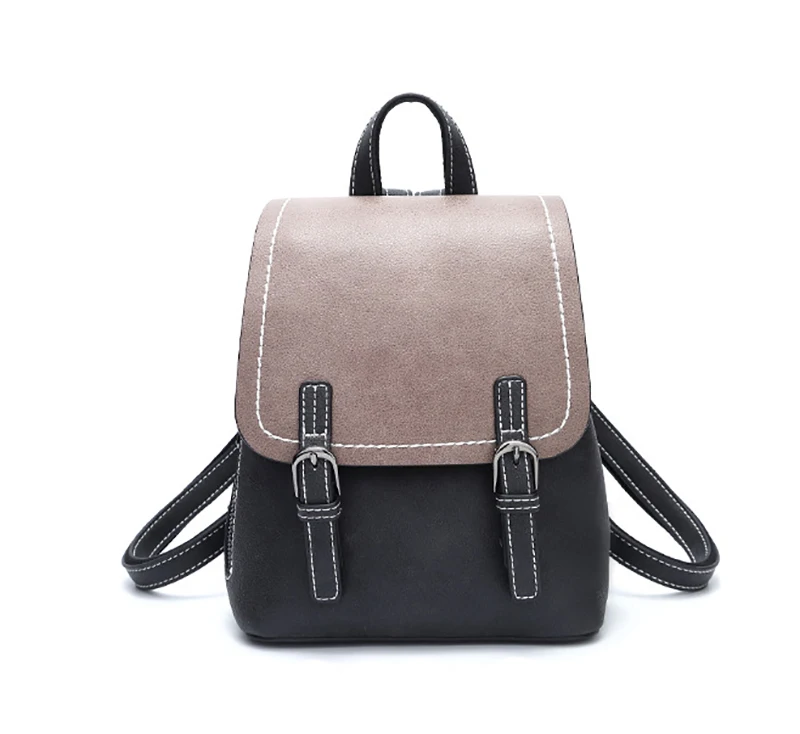 

vintage luxury pu leather mini women fashion backpack new design hot Stylish girls college school backpack bag