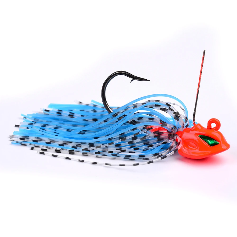 

Newbility 1/2oz Fishing Lead Head Hook 8cm 13g Jigging Lures with Silicone Skirt Jig Head, All kinds of color can be made