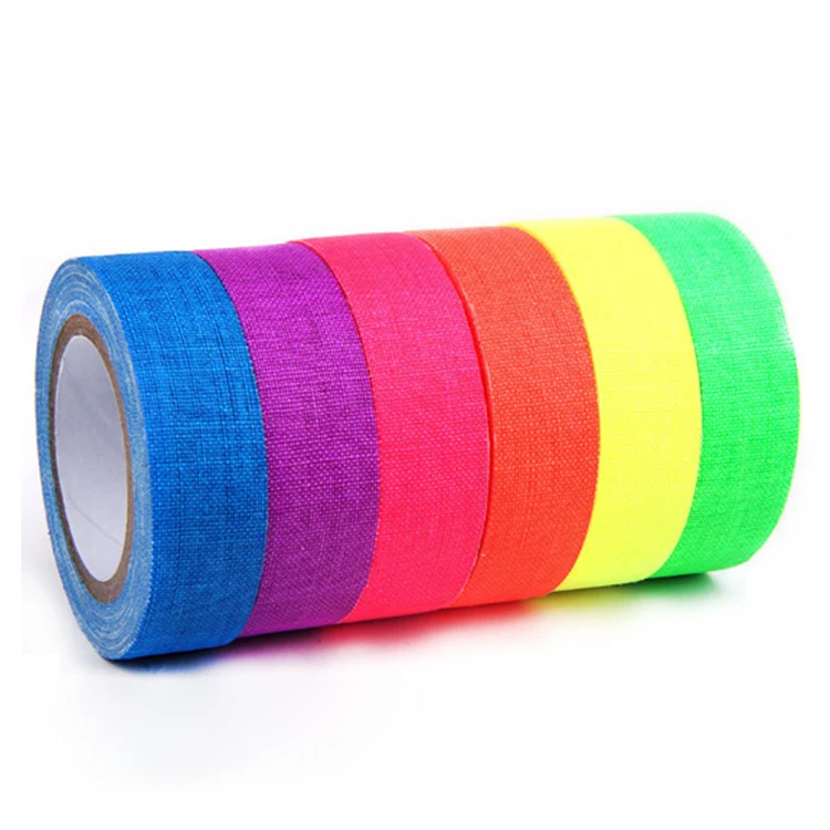 

Yongsheng Fluorescent Blacklight Neon Neon Tape Luminous Fluorescent UV Highlighter Colored Tape Cloth Duct Tape