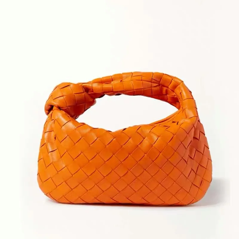 

Mini woven croissant one-shoulder armpit tote cloud bag knotted bag