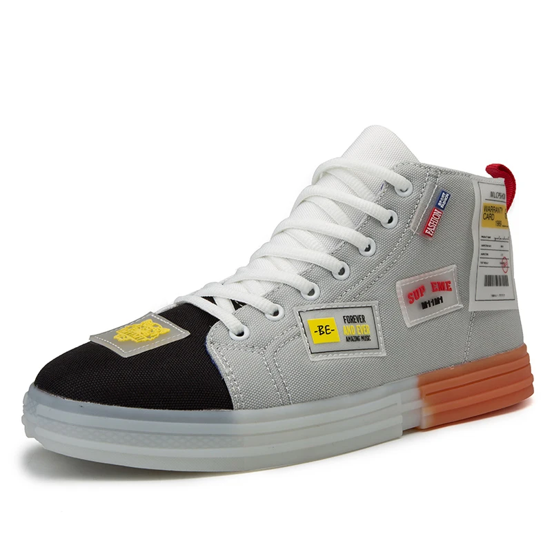 

2021 Summer fashion trendy shoes high-top canvas shoes men's casual shoes