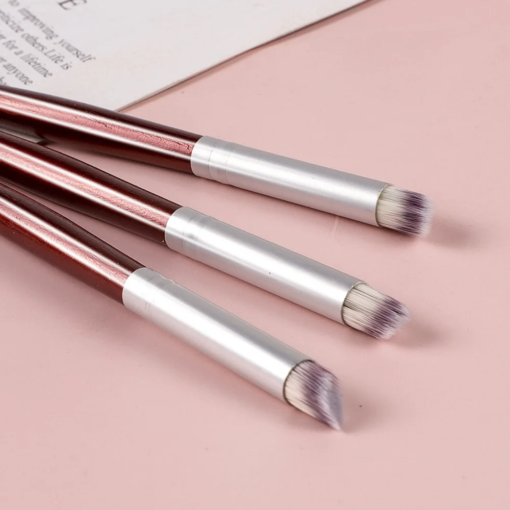 

Good Quality Nail Blooming brush Wood Handle UV Gel Brush Gradient Effect Angular Head Nail Art Color Brush, Pink