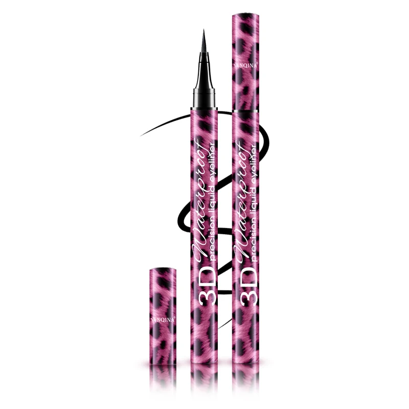 

YANQINA Wholesale Pink Leopard Eyeliner Double Waterproof Black Liquid Eyeliner