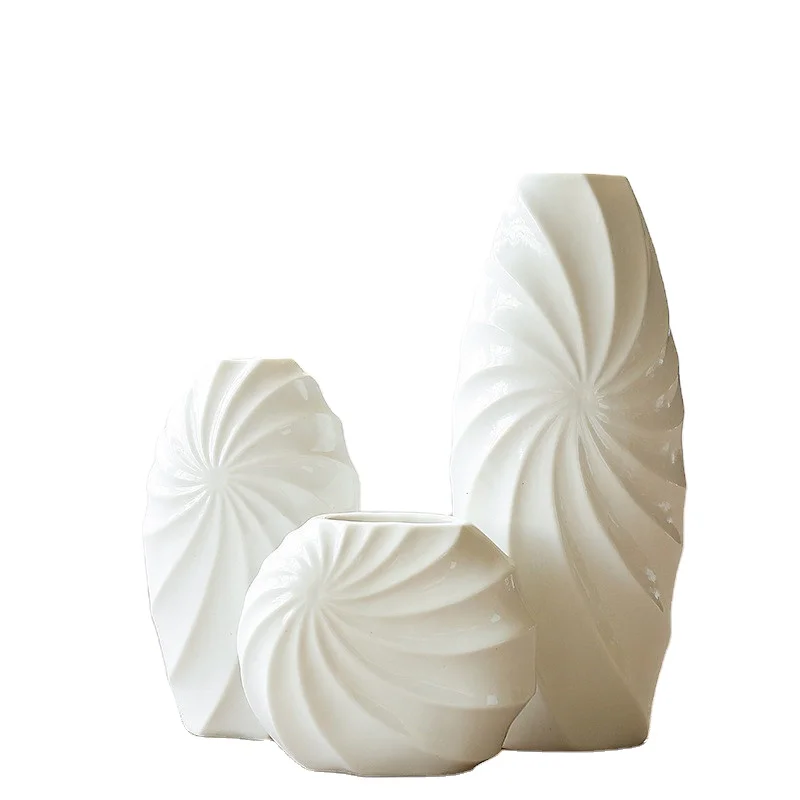 

Flower Vase Decoration Home Vase White Ceramic Flower Pot Flower Basket Nordic Decoration Vases