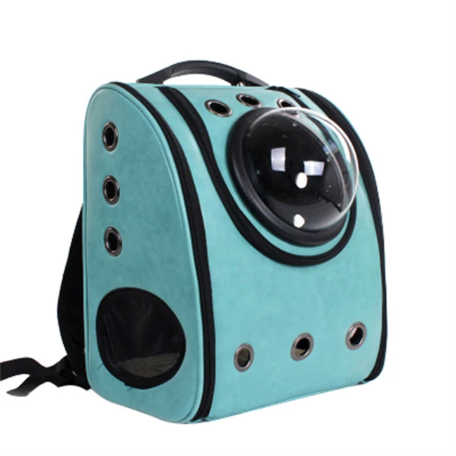 

Luxury Portable Travel Pet Carrier Backpack Space Capsule Bubble Handbag PU Dog Cat backpack, Color: black, white, yellow, blue, pink, gray, rose red, brown