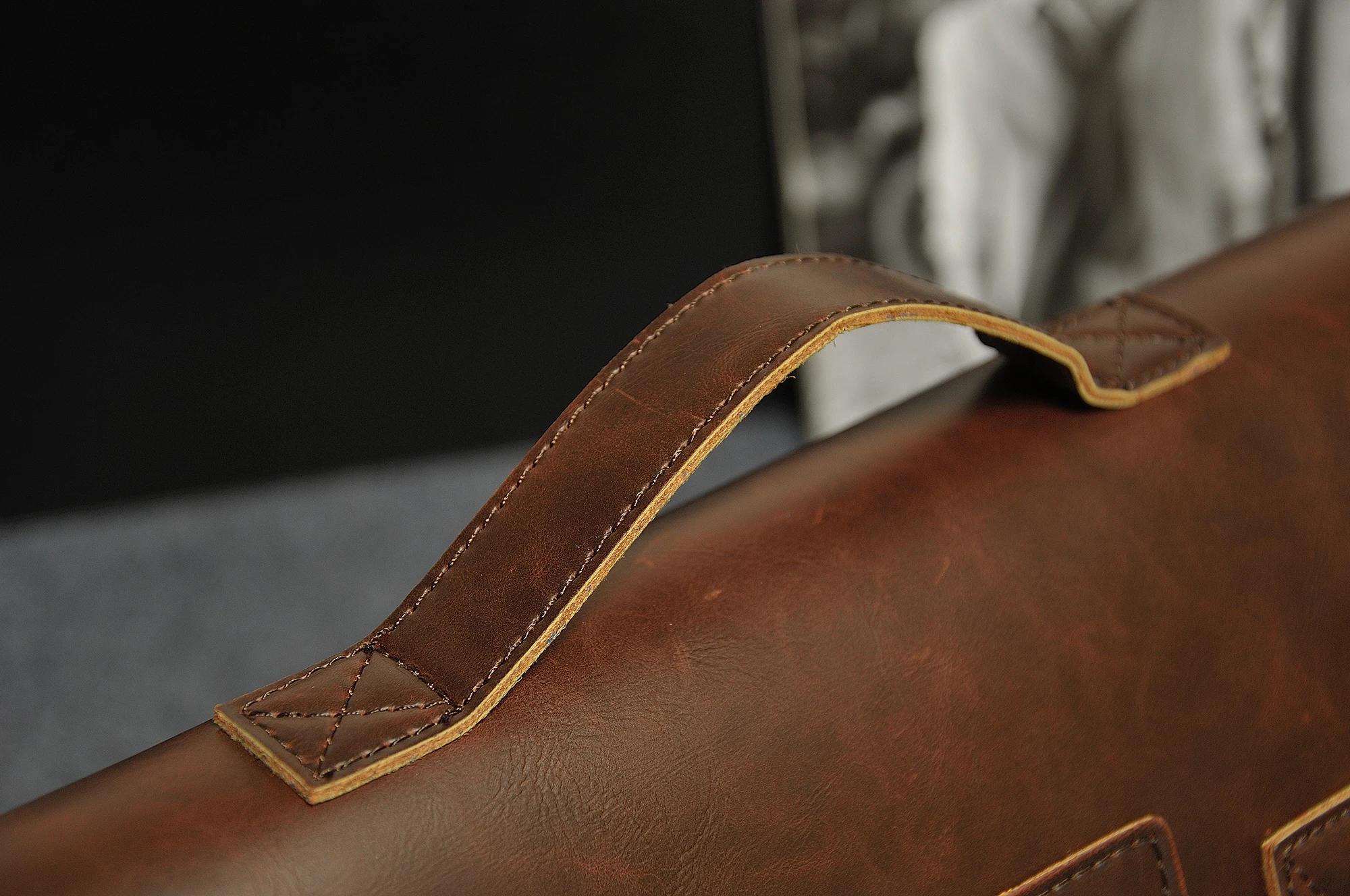 疯马皮革 13 笔记本电脑公文包斜挎包肩挎包 - buy 挎包,疯马皮包