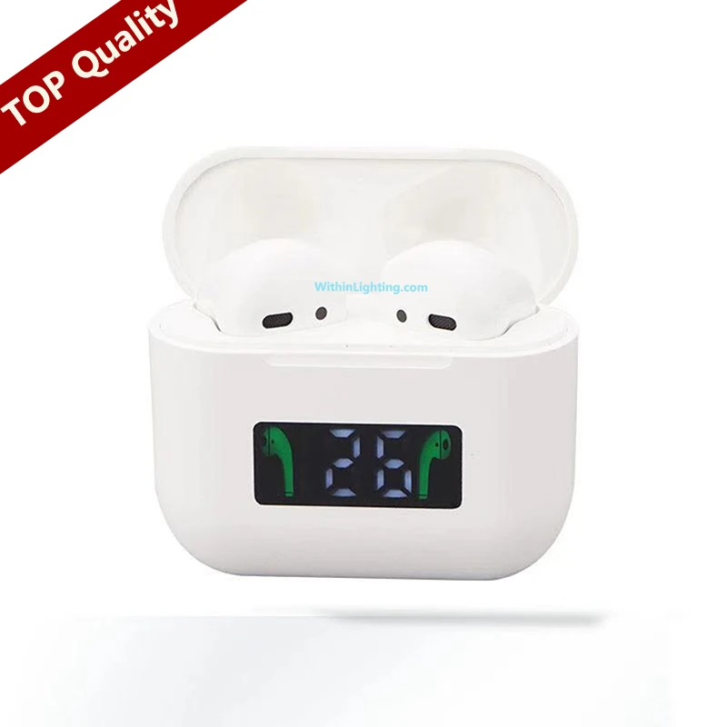 

[2021 high quality earphones] Noise Cancelling Wireless headset TWS sensor Pro 4 Pro 9 pro8 LCD renamed GPS wireless earbuds, White