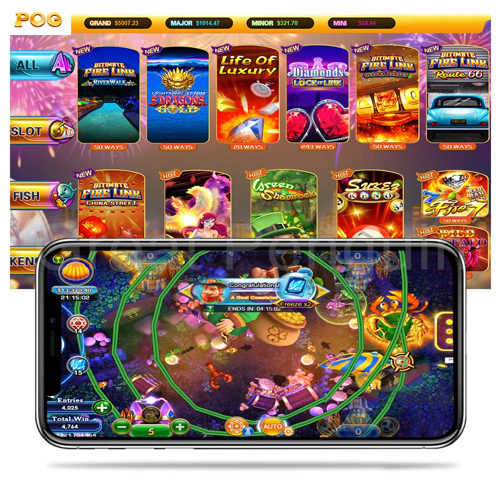 

POG 2021 IGS X-GAME Online Gambling Fishing Phone App Ocean King 3 Plus King Kongs Rampage HD Fish Game Main Board