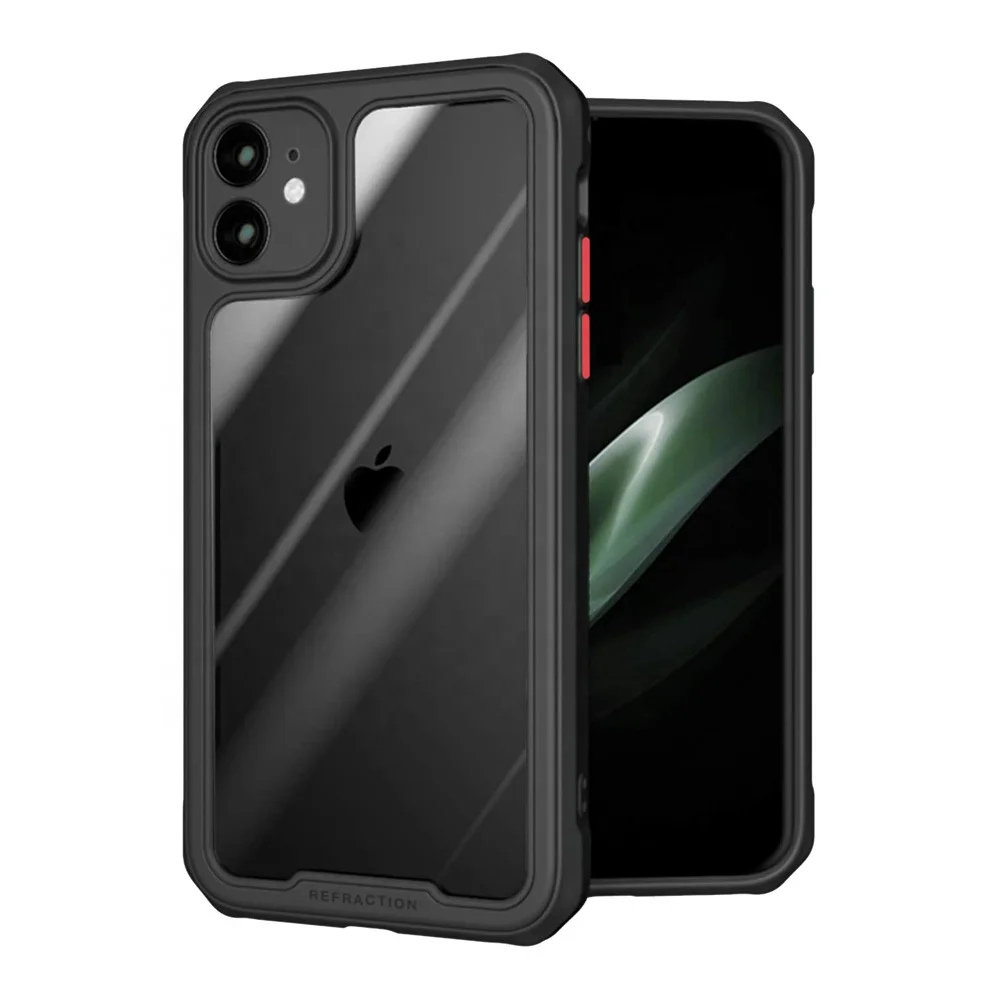 

ZHIKE Best Selling Durable TPU Acrylic Bumper Mobile Phone Case for iPhone 11 for iPhone 11 Pro for iPhone 11 Pro Max, Black, red, green