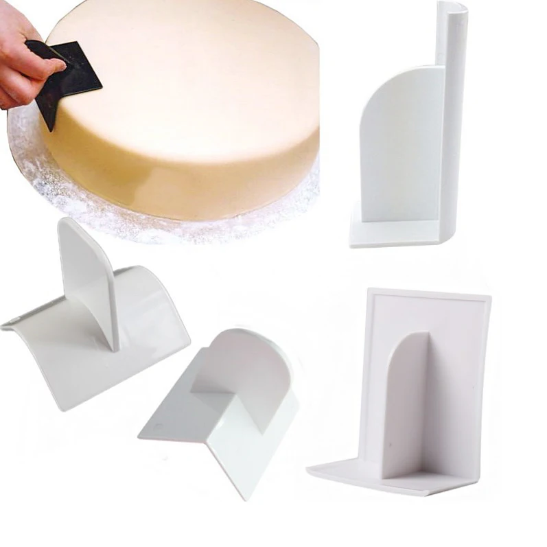 

Hot Sale Smoothing Tool Cake Decorate White Plastic Cake Smoother DIY Baking Tools