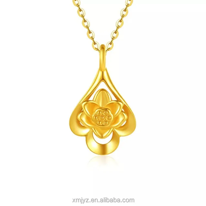 

Certified Hydrogen-Free Light Luxury 5G Gold Necklace Rotating Gold Chain For Love Pure Gold 999 Women's Necklace