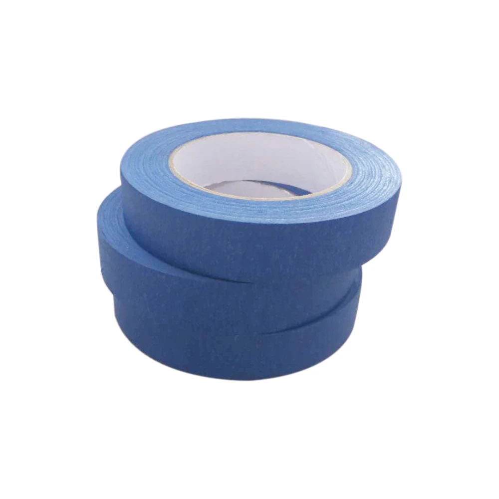 

Free sample 1 inch custom printed blue colored crepe paper painters masking tape for wall paint