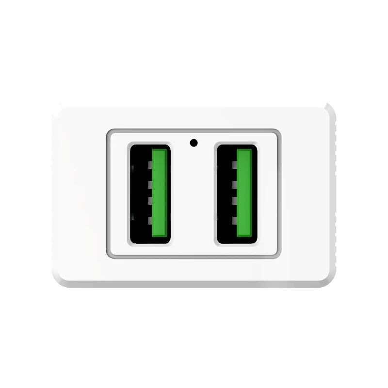

JELLICO New Trending Product 5v 2.1A Usb Wall Charger Travel Charger With Dual Port EU Plug Phone Wall Charger, White