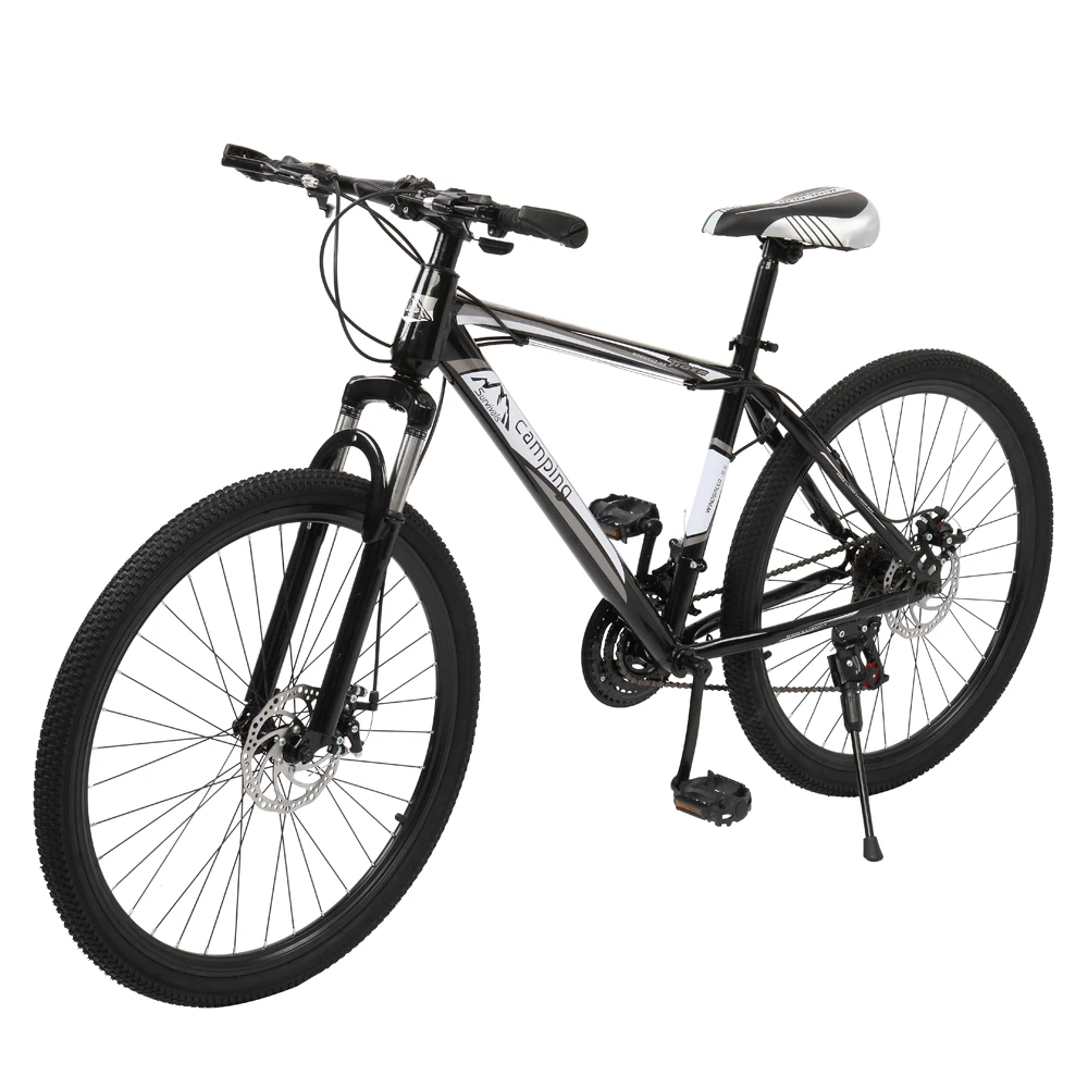 

high quality factory direct sale of 26inch mountain bike 21 speed carbon steel frame cheap mountain bike, Black