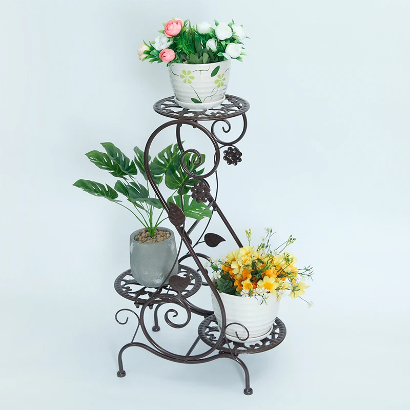 
China Style 3 Tire Plant Flower Pot Stand Shelves For Sale 