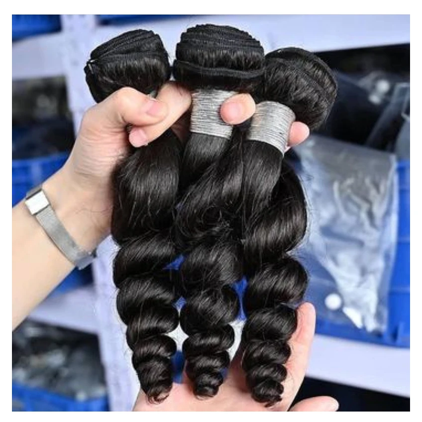 

Wholesale Remy Peruvian Human Hair Loose Wave Virgin Remy Hair Bundles Double Drawn Remy Hair Extension Type