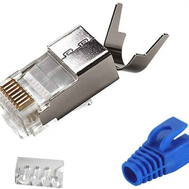 Коннекторы ftp. Rj25 разъем. RG 25 коннектор. Rj45 cat7 Metal. Вилка FTP.