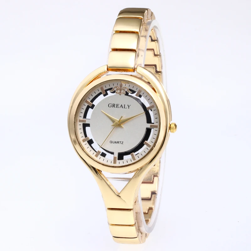 

Hot style Luxury Fashion Ladies Bracelet Watch Double Hollow Perspective Graduated Student Quartz Watch Wholesale Reloj, 3 colors