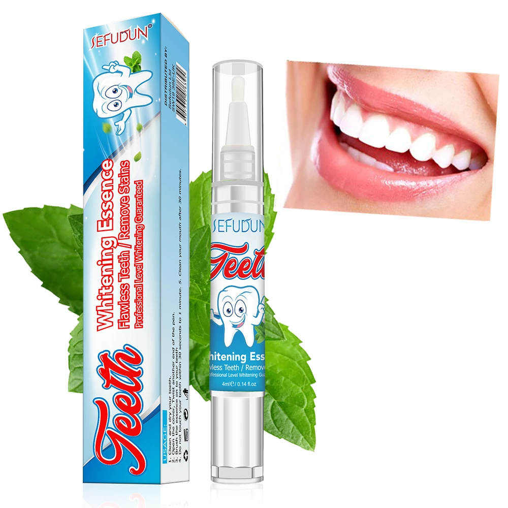 

SEFUDUN Private Label Nonperoxide Free Mint Flavor Tooth Bleaching 4ML Dental Stain Remover Dazzling White Teeth Whitening Pen