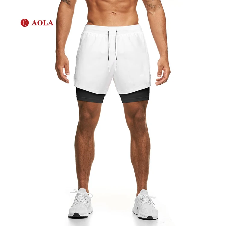 

AOLA Wholesale Custom Nylon Gym Fitness Shorts Workout Bodybuilding Mens Shorts, Picture showed