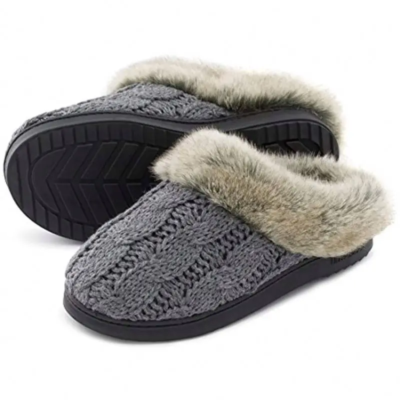 

House Plush Inside Bedroom Slippers Flat Indoor Fur Bedroom Fur Slippers Slides Plush Slippers For Boys, As shown