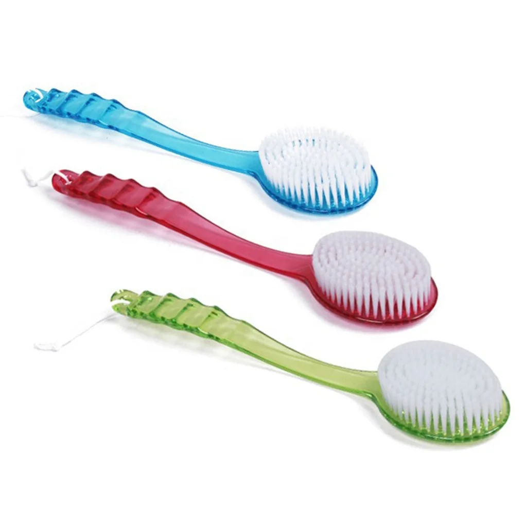 

Shower Sponge Scrubber Brushes With Long Handled Bath Back Brush Exfoliation Scrub Skin Massager, As the picture show