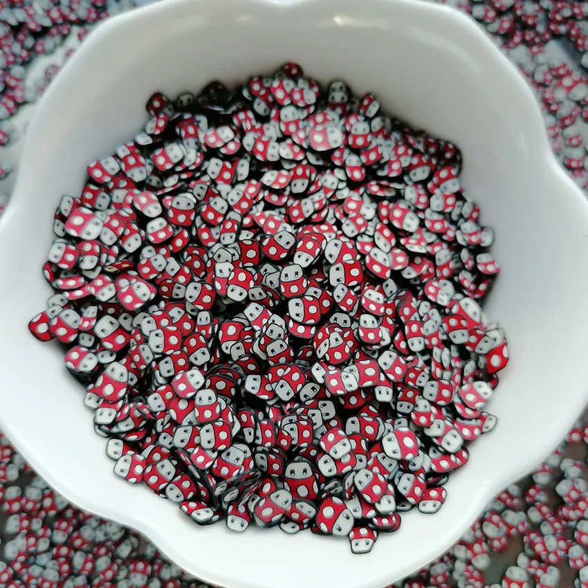 1kg DIY Craft Slime Sprinkles Cute Cartoon Character Mushroom Polymer Clay Sprinkles Slices