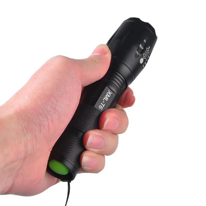 
Portable 18650 Battery Handheld Adjustable Waterproof LED Flashlight With 5 Light Mode  (62429642864)