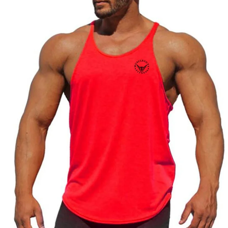 

New men elastic force Thin belt vest GYM clothes jogging Muscular man basketball training wear Run sleeveless Tees, Colors
