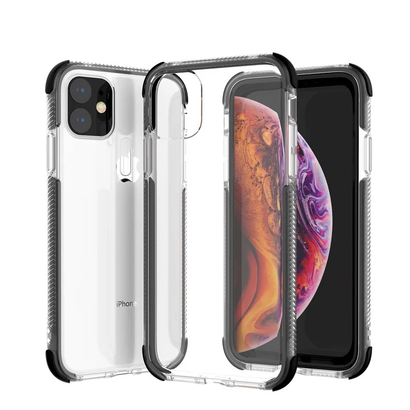 

For iphone 12 pro max clear shockproof tpu phone case, for iphone 12 case corner