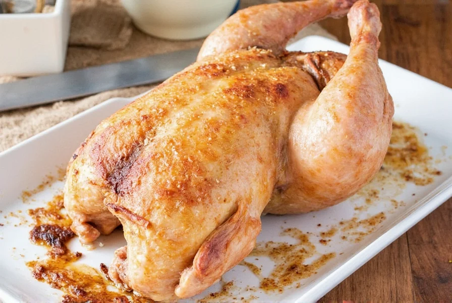Perfectly Brined Chicken on Serving Platter