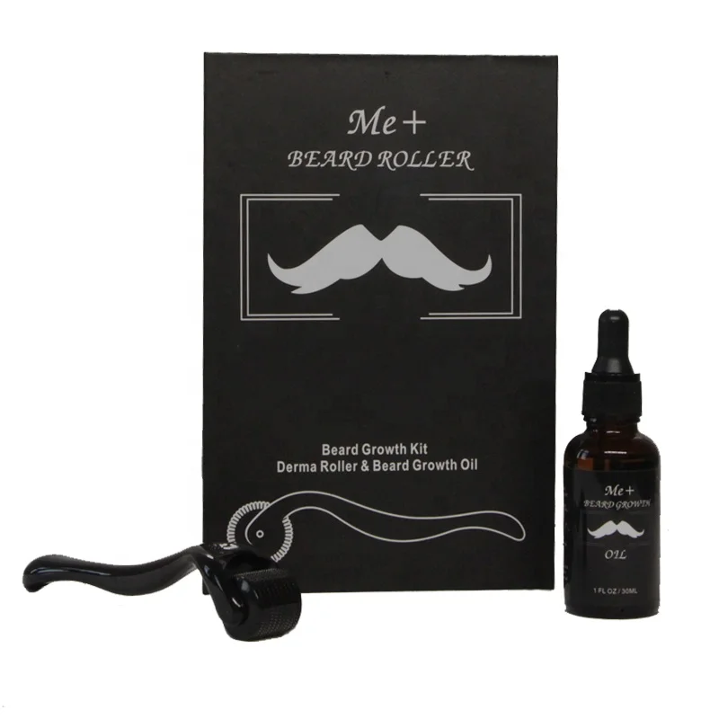 

Beard Growth for Men with Matte Black Derma Roller and Beard Growth Oil