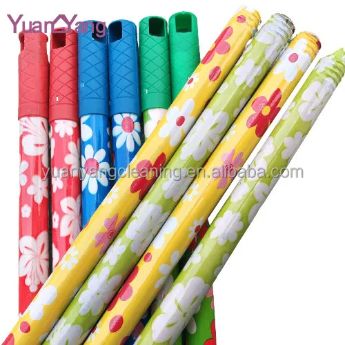 

Factory wholesale good quality wooden handle colored pvc coated wooden broom stick