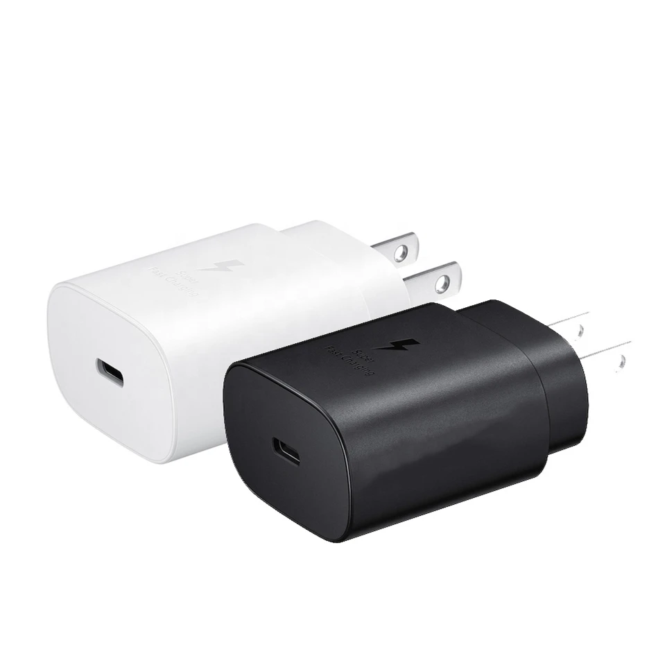 

original factory type-c fast 25w for samsung wall charger, Black,white