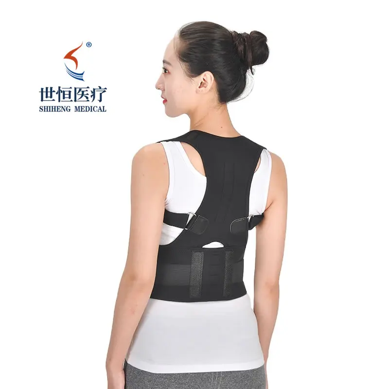 

Hot selling improved adjustable back posture corrector for women and men posture corrector, Black/white/blue/skin