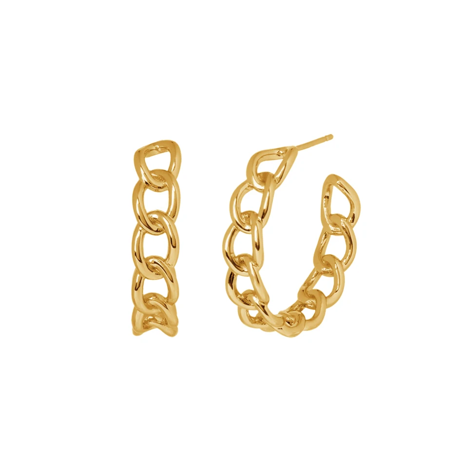 

Fashion jewelry design Wholesale Hoop Earrings 925 Sterling Silver 18k Gold Plated Essential Huggie Earrings
