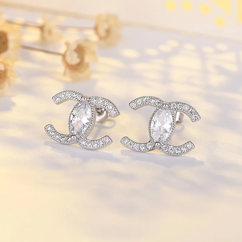 

cc inspired earing earrings stud letter jewelry set women