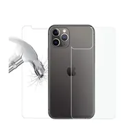 

2019 new for iPhone 11 tempered glass front 2.5D screen protector plus clear back glass protector for iPhone 11 pro max
