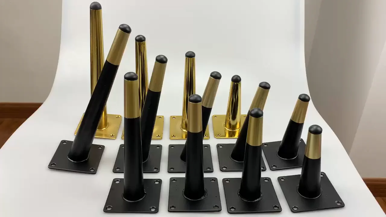 Caiyi Table Leg Manufacturer Custom Furniture Feet 120mm Gold Cast Iron