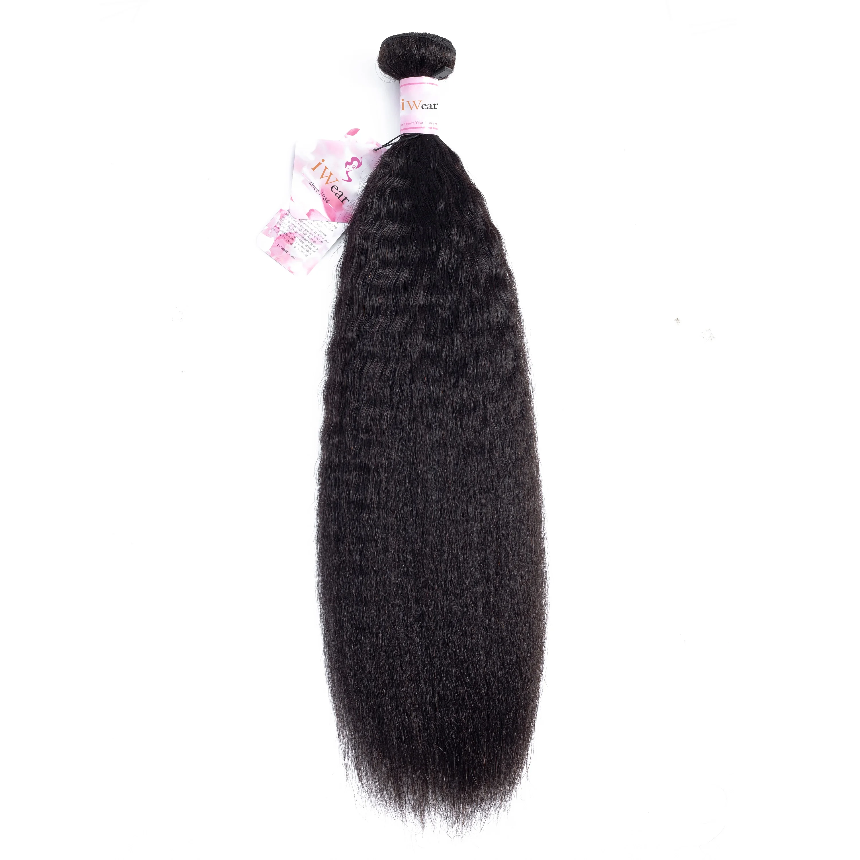 

IWEAR Wholesale 100% Unprocessed Virgin Peruvian Human Hair 8A 10A Grade Human Hair Extension Kinky Straight Hair Bundles