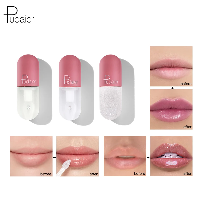 
2020 New Glitter Lip Gloss Transparent Liquid Lipstick Long Lasting Waterproof Moisturizing Sexy Plumper 