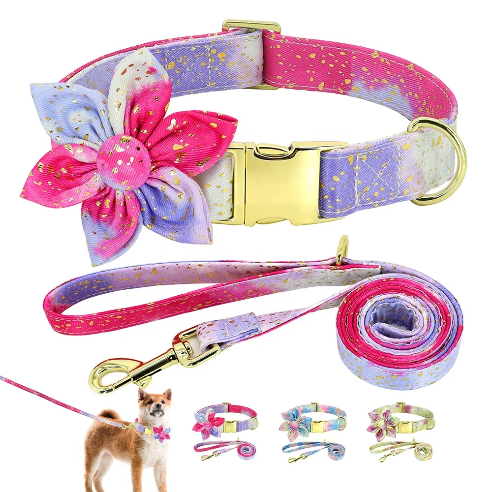 

Berry Hot Sales Soft Comfortable Nylon Pet Dog Collar With Gold Nameplate
