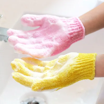 

Peeling Exfoliating Gloves Shower Body Brush Fingers Bath Towel Peeling Mitt Body Scrub Gloves Bath Sponge Spa Foam Shower, 7 colors