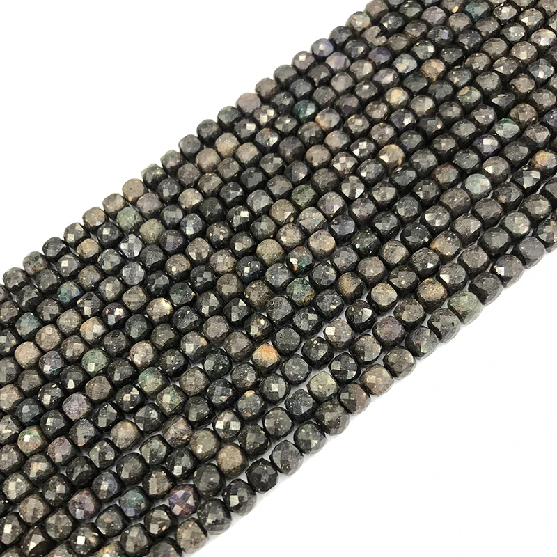 

Natural  Cube Blue Opal Stone Beads Bracelet