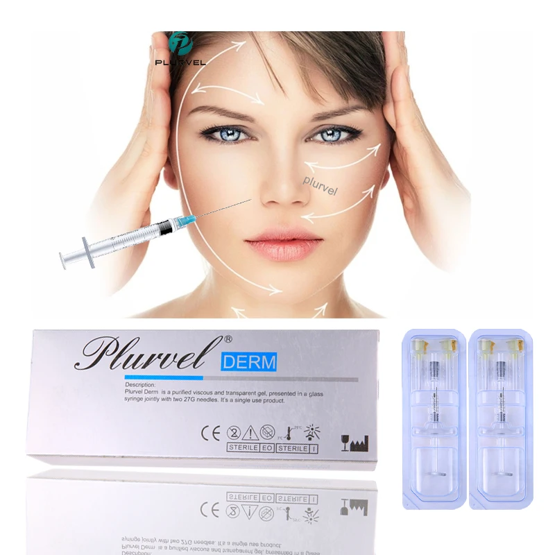 

Plurvel anti-wrinkle cross linked ha hyaluronic acid cosmetic grade injection forehead nasolabial wrinkles dermal filler 1ml 2ml