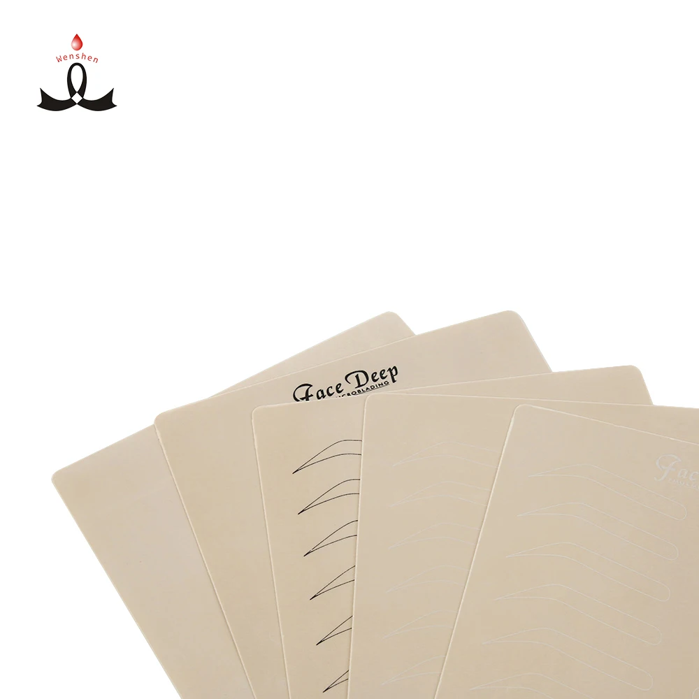 

Hot Sale Face Deep Blank Rubber Inkless Skin Microblading Tattoo Practice Skin Producer for Training, Skin color