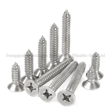 
Inch cross recessed countersunk head wood screws 
