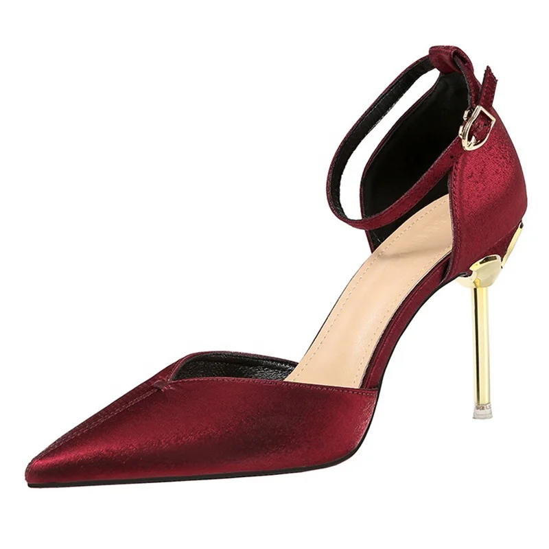 

Women's high heels 2019 new pointed V mouth stiletto women's shoes fashion wild social banquet dress shoes, Picture